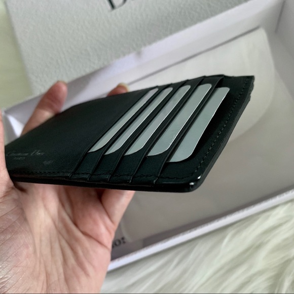 DIOR Ultra Matte Black Studded Diorama Card Holder - Picture 14 of 16